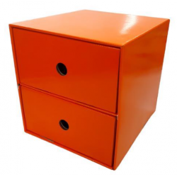 Next συρταριέρα 2 συρτάρια πορτοκαλί Υ22x23x21εκ.